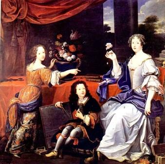 「ルイーズ・ド・ラヴァリエール嬢と2人の子供たち」