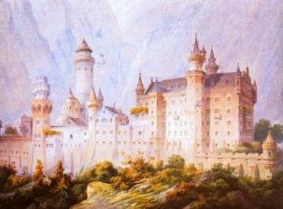 ノイシュヴァンシュタイン城の完成予想画